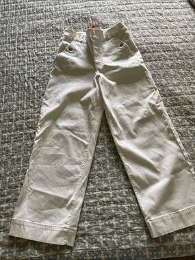 SPANX White Cropped Wide-Leg Jeans